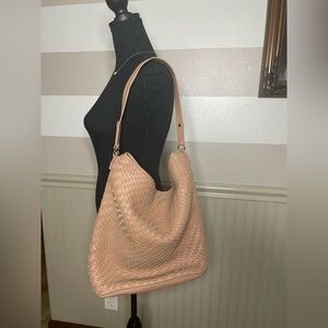 Deux Lux Peach Woven Shoulder Bag